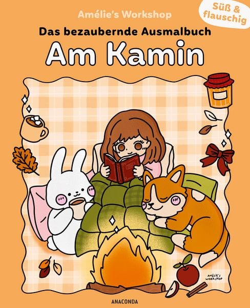 Süß und flauschig: Am Kamin - das bezaubernde Ausmalbuch, Taschenbuch von , Anaconda, 9783730616291