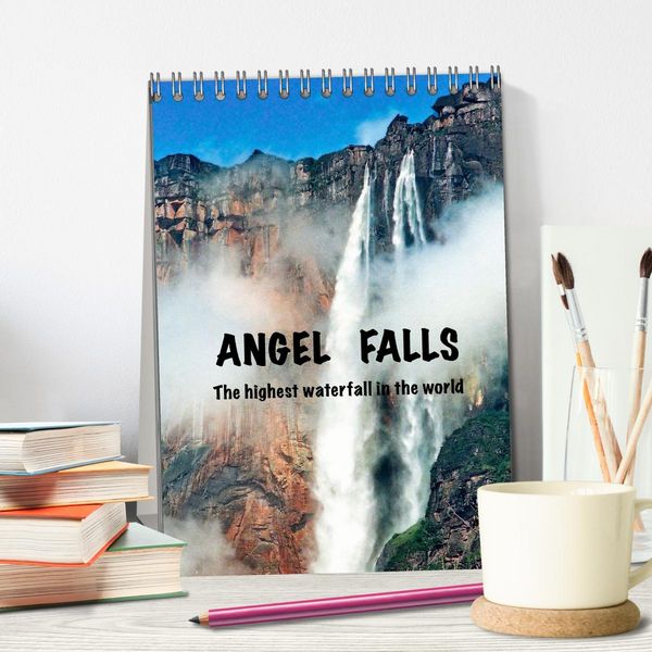 Produktbild: Angel Falls The tallest waterfall in the world (Desk Calendar 2026 DIN A5 portrait), CALVENDO 12 Month DeskCalendar