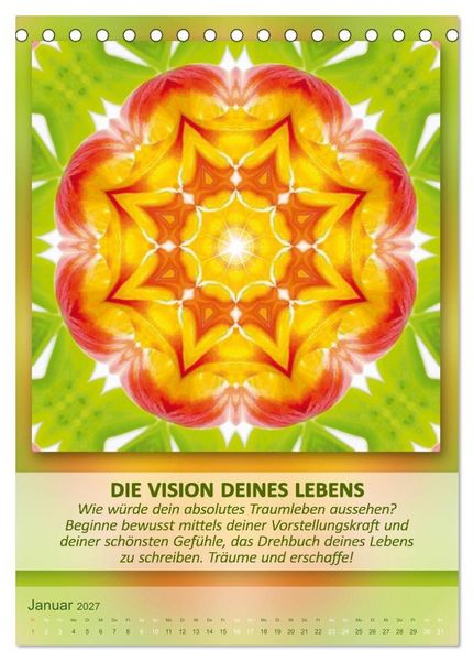 Produktbild: Light Energy Mandalas - Kalender - Vol. 2 (Tischkalender 2027 DIN A5 hoch), CALVENDO Monatskalender