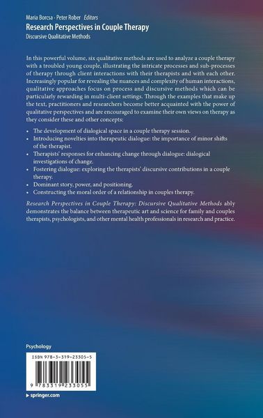 Produktbild: Research Perspectives in Couple Therapy