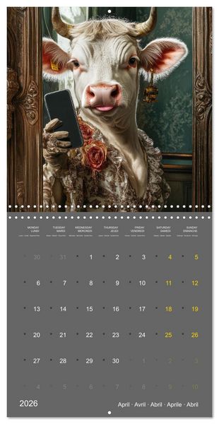 Produktbild: Silly cows - Terribly charming characters (Wall Calendar 2026 12 &times; 12 Inch) CALVENDO 12 Month Wall Calendar