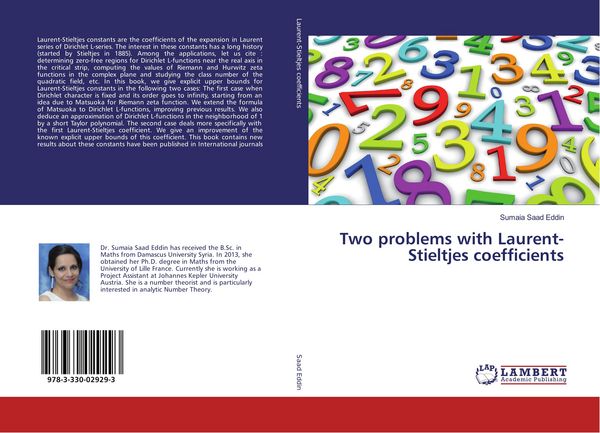 Produktbild: Two problems with Laurent-Stieltjes coefficients