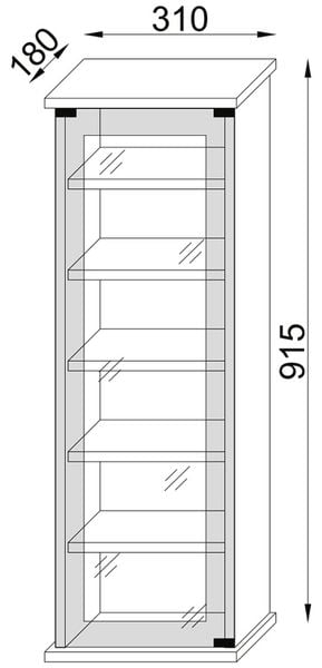 Produktbild: Holz CD DVD Stand Regal Schrank Classic Glast&uuml;r