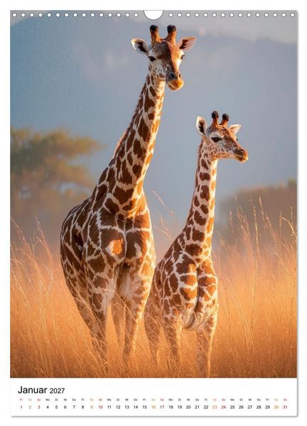 Produktbild: Giraffen - die Welt von oben betrachtet (Wandkalender 2027 DIN A3 hoch), CALVENDO Monatskalender