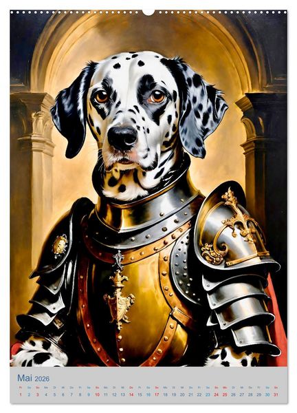 Produktbild: Ritter der Hunderunde (Wandkalender 2026 DIN A2 hoch), CALVENDO Monatskalender