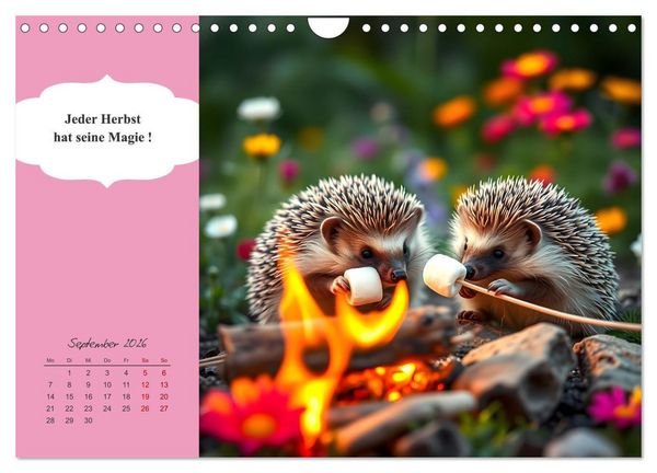 Produktbild: Tierische Herzensbrecher - Charmante Tiere mit ihren Botschaften (Wandkalender 2026 DIN A4 quer), CALVENDO Monatskalender