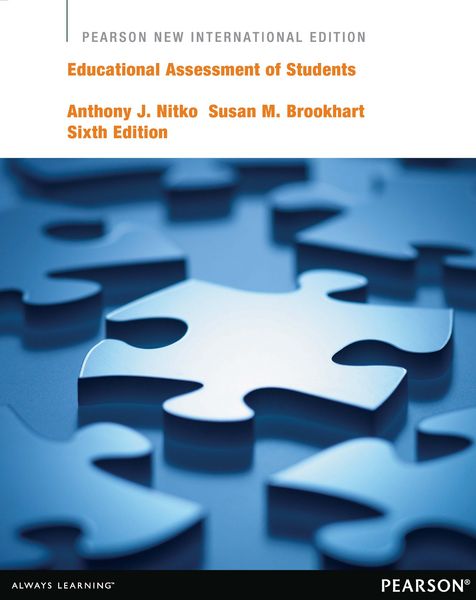 Produktbild: Educational Assessment of Students: Pearson New International Edition PDF eBook