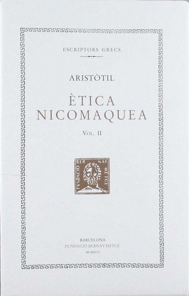 Produktbild: &Egrave;tica nicomaquea, vol. II i &uacute;ltim