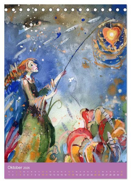 Produktbild: Im Elfenreich- Zauber und Magie der Elfen in sch&ouml;nen Aquarellen (Tischkalender 2026 DIN A5 hoch), CALVENDO Monatskalender