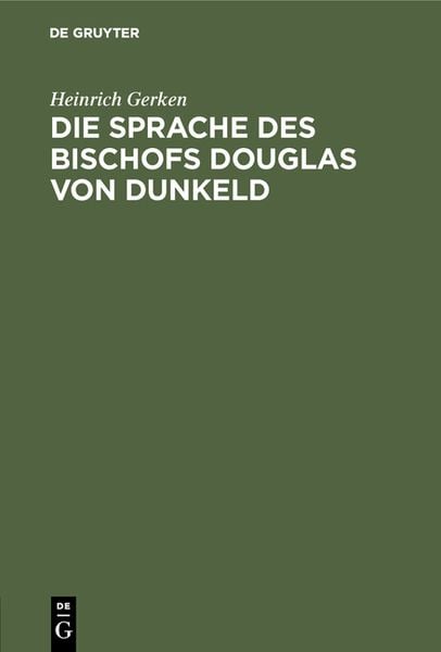 Produktbild: Die Sprache des Bischofs Douglas von Dunkeld