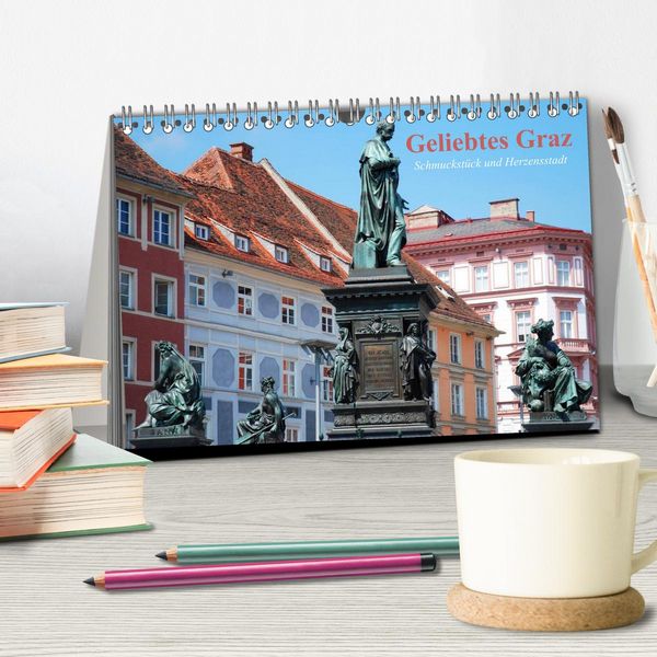Produktbild: Geliebtes Graz. Schmuckst&uuml;ck und Herzensstadt (Tischkalender 2026 DIN A5 quer), CALVENDO Monatskalender