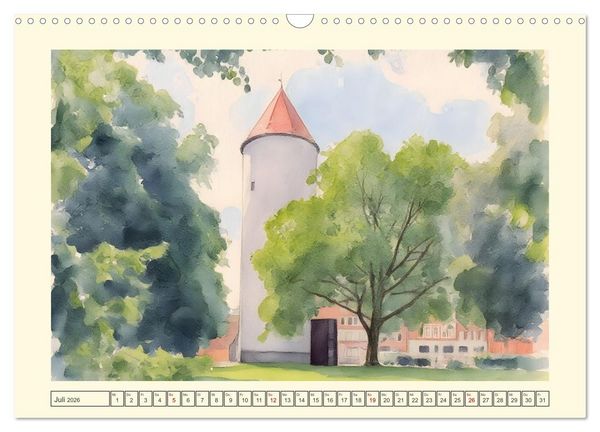 Produktbild: Liebenswerte Stadt M&uuml;nster (Wandkalender 2026 DIN A3 quer), CALVENDO Monatskalender
