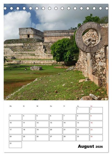 Produktbild: Das mystische Land der Maya. Mexiko-Yucatan (Tischkalender 2026 DIN A5 hoch), CALVENDO Monatskalender