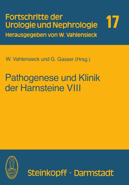 Produktbild: Pathogenese und Klinik der Harnsteine VIII