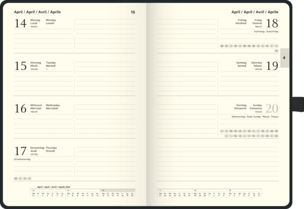 Produktbild: Buchkalender Kompagnon Mod. 791 66 2027, A5, Kunststoff, hellgr&uuml;n
