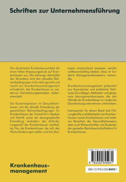 Produktbild: Krankenhausmanagement