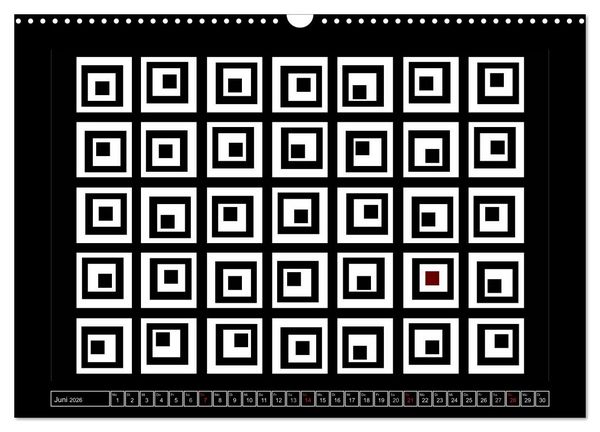 Produktbild: SCHWARZ, WEI&szlig;, ROT (Wandkalender 2026 DIN A3 quer), CALVENDO Monatskalender