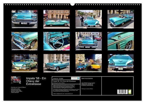 Produktbild: Impala '58 - Ein Chevy der Extraklasse (Wandkalender 2025 DIN A2 quer), CALVENDO Monatskalender