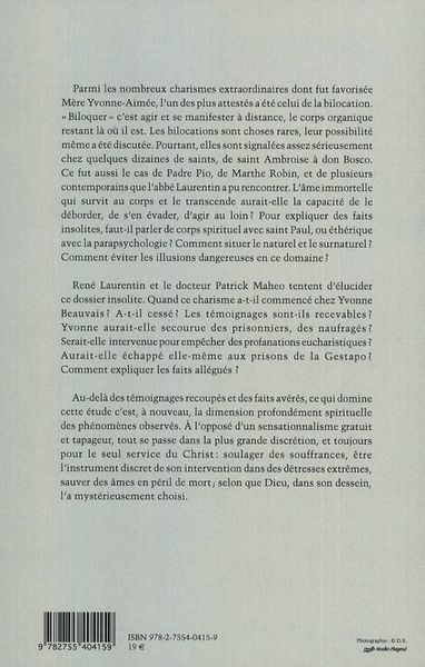 Produktbild: Bilocations de m&egrave;re Yvonne-Aim&eacute;e
