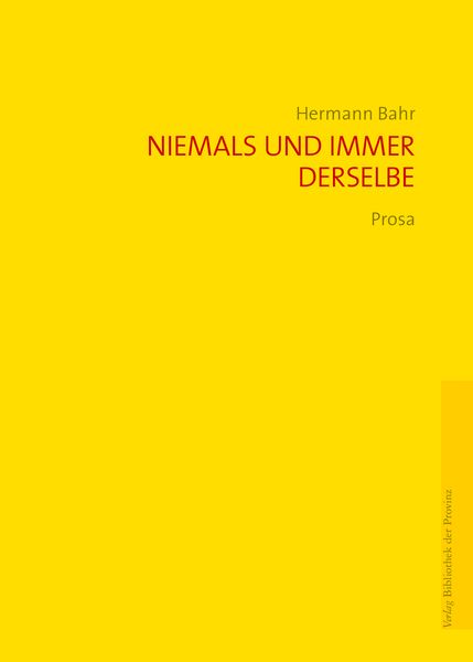 Produktbild: Niemals und immer derselbe