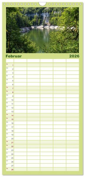 Produktbild: Familienplaner 2026 - Frankreich - Franche-Comt&eacute; mit 5 Spalten (Wandkalender, 21 x 45 cm) CALVENDO