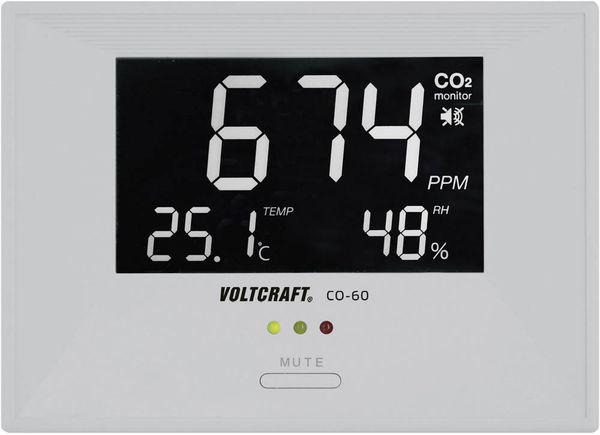 VOLTCRAFT CO2-60 Kohlendioxid-Messgerät 0 - 3000 ppm