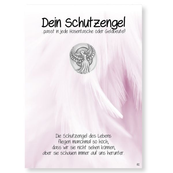 'dein Engel' Münze auf Geschenkkarte