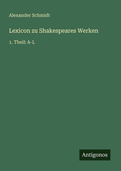 Produktbild: Lexicon zu Shakespeares Werken