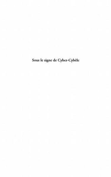 Produktbild: Sous le signe de cyber-cybele