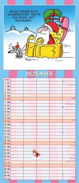 Produktbild: Lach mal wieder... 2026 Familienplaner - Familienkalender - Wandkalender - 19,5x45
