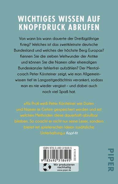 Allgemeinwissen für immer merken