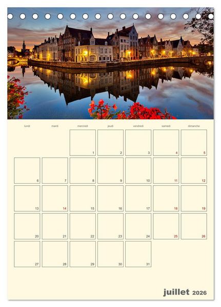 Produktbild: Comt&eacute; belge de Flandre (Calendrier de bureau 2026 DIN A5 horizontal), CALVENDO calendrier mensuel
