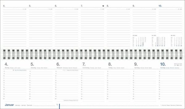 Produktbild: Wochenquerplaner, blau 2027