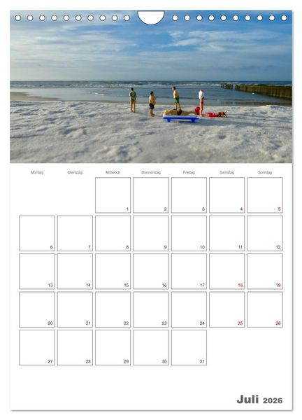 Produktbild: Wangerooge - Gl&uuml;cksort f&uuml;r Gro&szlig; und Klein (Wandkalender 2026 DIN A4 hoch), CALVENDO Monatskalender
