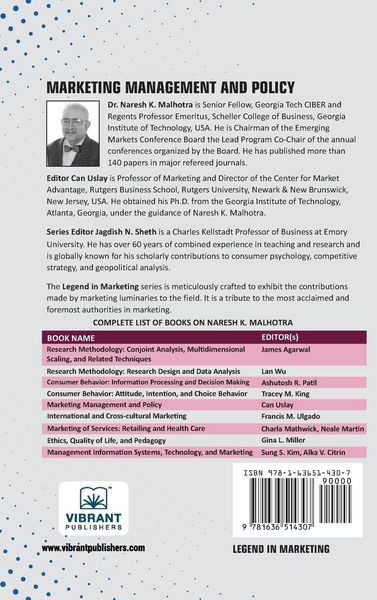 Produktbild: Marketing Management and Policy
