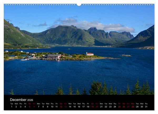 Produktbild: The magical Lofoten Islands (High Quality Premium Wall Calendar 2026 DIN A2 landscape),CALVENDO 12 Month Wall Calendar