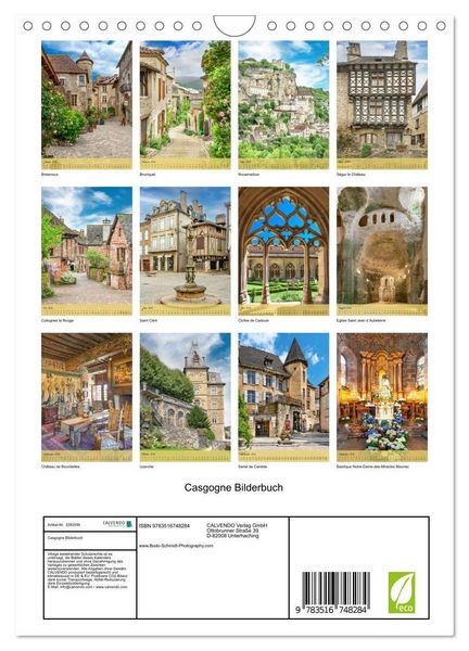 Produktbild: Casgogne Bilderbuch (Wandkalender 2026 DIN A4 hoch), CALVENDO Monatskalender