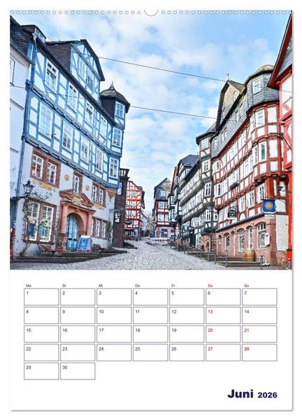 Produktbild: Marburg - Universit&auml;tsstadt mit Flair (Wandkalender 2026 DIN A2 hoch), CALVENDO Monatskalender