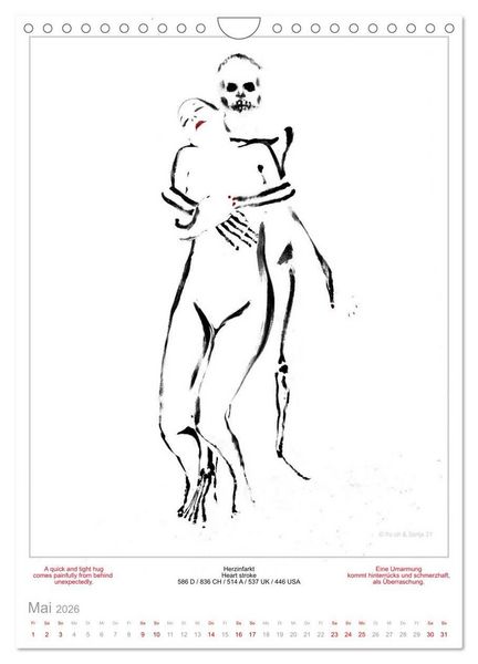 Produktbild: TOTENTANZ HERRENWAHL Haiku Zenga Photo DANCE OF DEATH MEN'S CHOICE (Wandkalender 2026 DIN A4 hoch), CALVENDO Monatskalender
