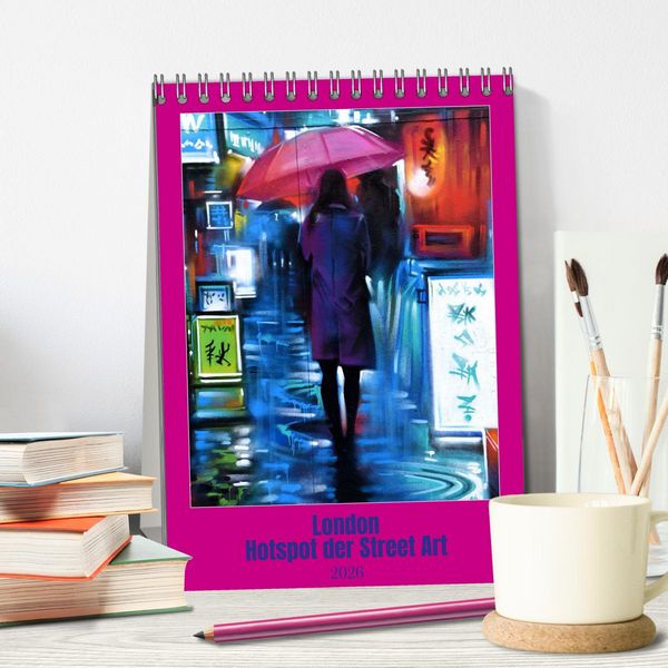 Produktbild: London - Hotspot der Street Art (Tischkalender 2026 DIN A5 hoch), CALVENDO Monatskalender