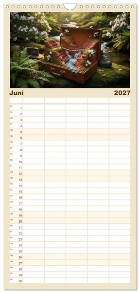 Produktbild: Familienplaner 2027 - Leben in einer Box mit 5 Spalten (Wandkalender, 21 x 45 cm) CALVENDO