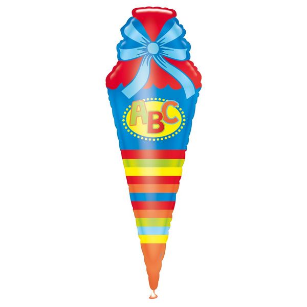 Produktbild: Folienballon Schult&uuml;te blau 35x111cm