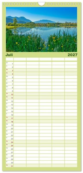 Produktbild: Familienplaner 2027 - Frankreichs Natursch&ouml;nheiten mit 5 Spalten (Wandkalender, 21 x 45 cm) CALVENDO