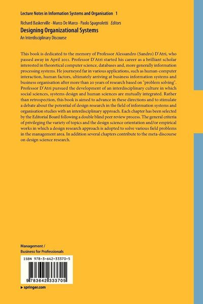Produktbild: Designing Organizational Systems