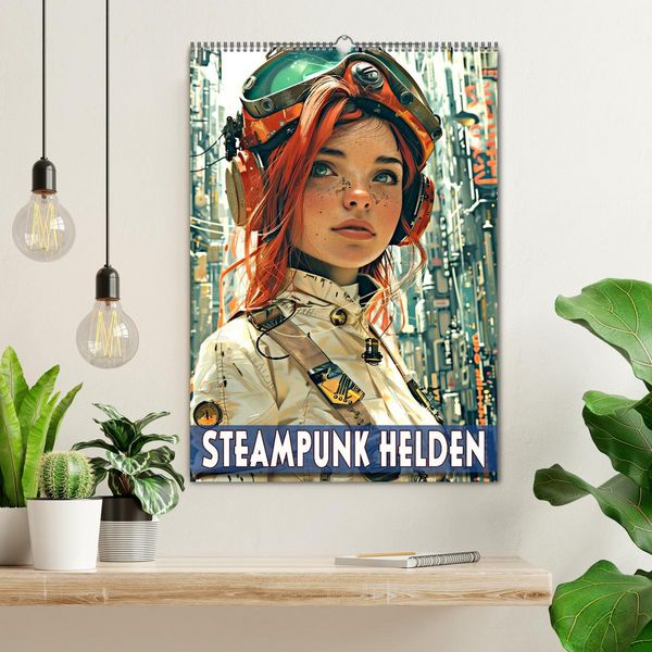 Produktbild: Steampunk Helden (Wandkalender 2026 DIN A2 hoch), CALVENDO Monatskalender