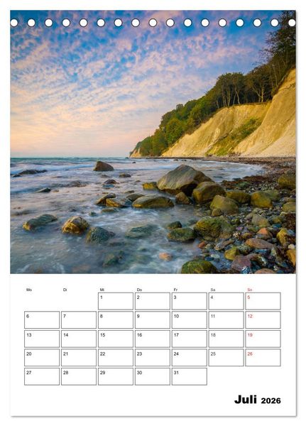 Produktbild: Insel R&uuml;gen - Wilde Sch&ouml;nheit an der Ostsee (Tischkalender 2026 DIN A5 hoch), CALVENDO Monatskalender