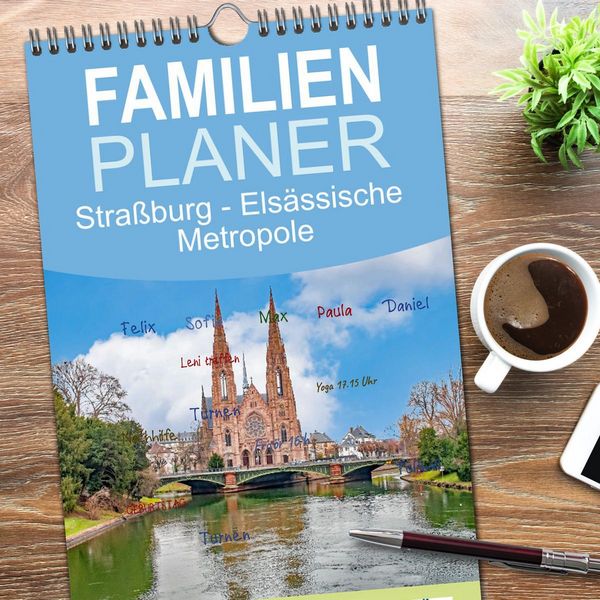 Produktbild: Familienplaner 2026 - Stra&szlig;burg - Els&auml;ssische Metropole mit 5 Spalten (Wandkalender, 21 x 45 cm) CALVENDO
