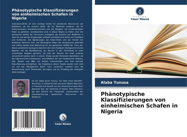 Phänotypische Klassifizierungen von einheimischen Schafen in Nigeria, Taschenbuch von Alaba Yunusa, Verlag Unser Wissen, 9786208538118