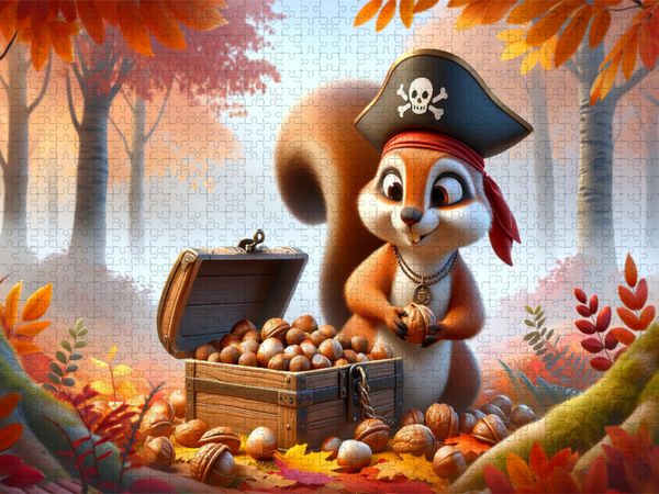 Produktbild: CALVENDO Puzzle Versteckte Sch&auml;tze im nebligen Herbstwald | 2000 Teile Lege-Gr&ouml;&szlig;e 90x67cm Foto-Puzzle f&uuml;r gl&uuml;ckliche Stunden