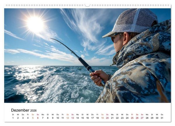 Produktbild: Angeln - der gro&szlig;e Fang (Wandkalender 2026 DIN A2 quer), CALVENDO Monatskalender
